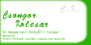 csongor kolesar business card